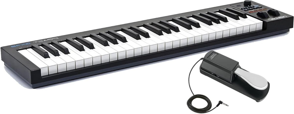 USB MIDI Keyboard - Controller Set - Muziek Maken - Inclusief Sustain Pedal - 49 Toetsen - Zwart