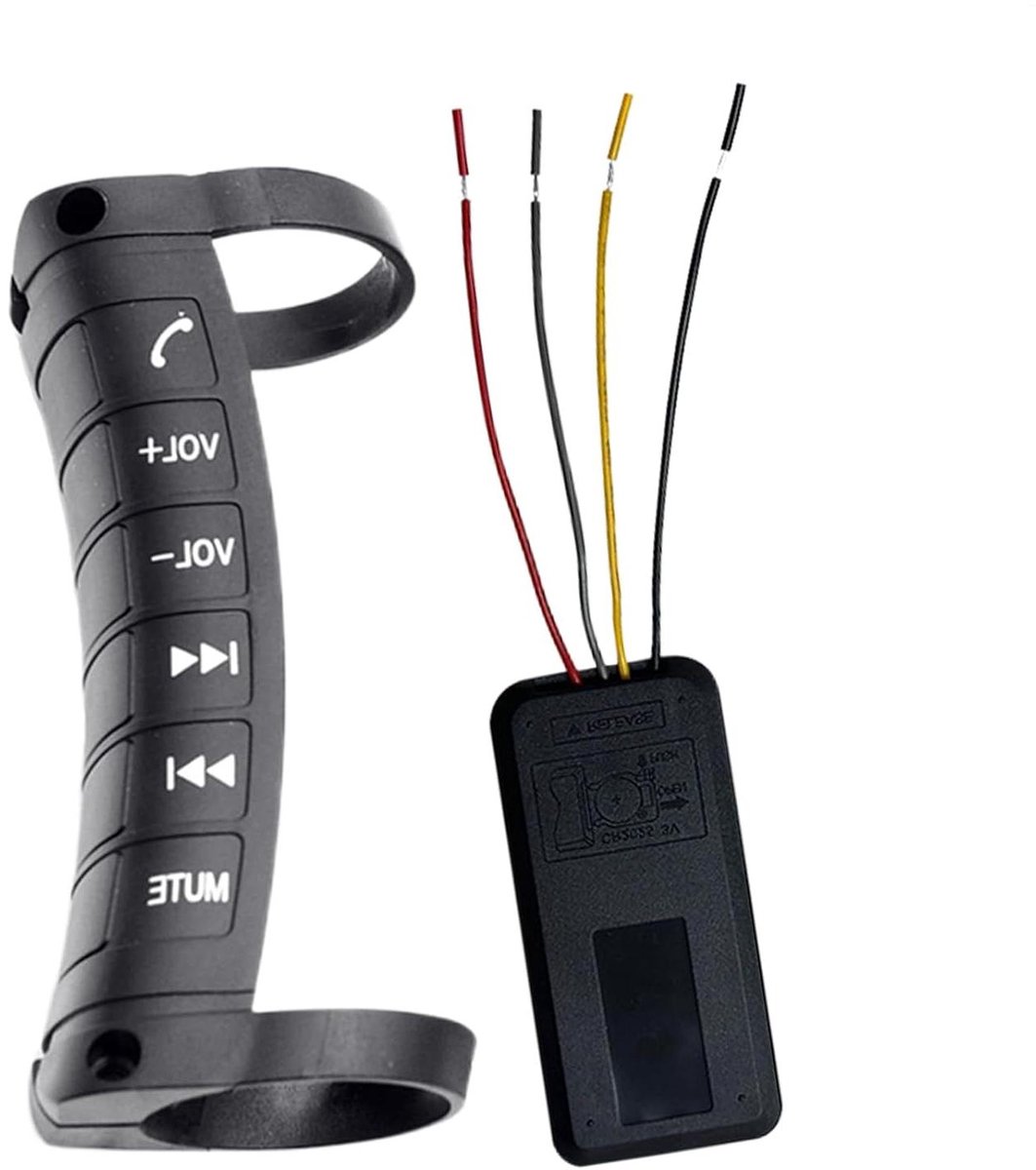 Audio Schakelaar - Muziek Controller - Auto Bediening - Compact Draadloos - 10x5x3.3 cm - Zwart