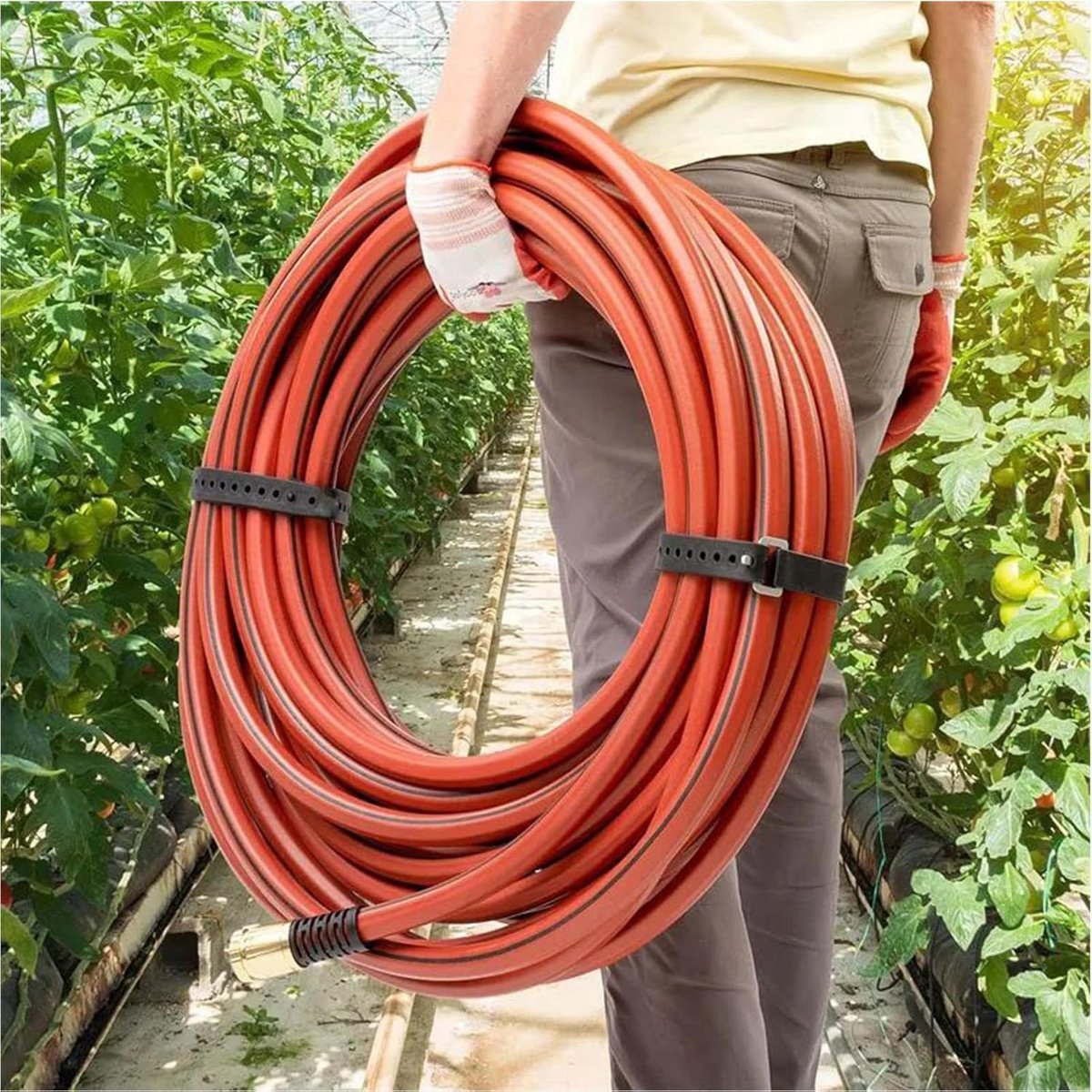 Spanbanden Set - Sjorbanden Nylon - Lading Zekeren - Zelfspansysteem - 30-70 cm - Zwart