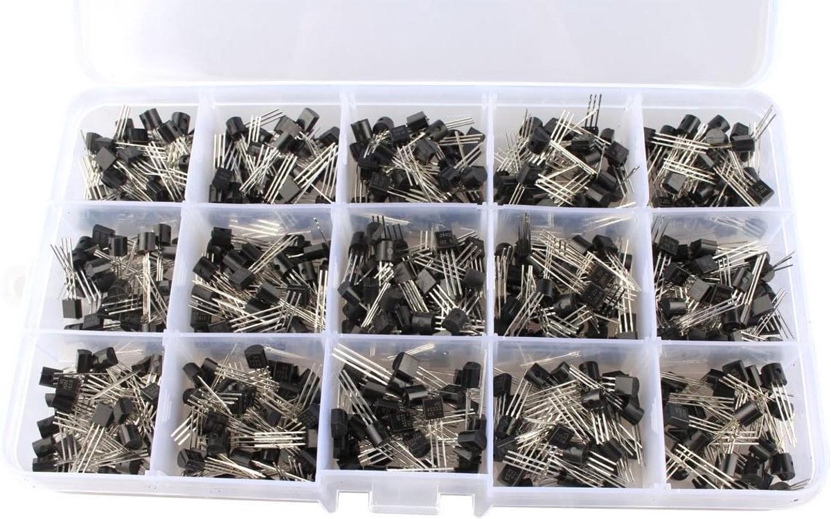 Transistor Assortiment Kit - NPN PNP Transistors - Elektronica Reparatie - 15 Soorten Modellen - 600 Stuks - Onbekend
