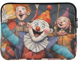 Laptophoes 15-16 inch - Computerhoes Sleeve - Bescherming Laptop - Waterdicht Polyester - 15.7 x 11.8 inch - Clown Grappig Gezicht