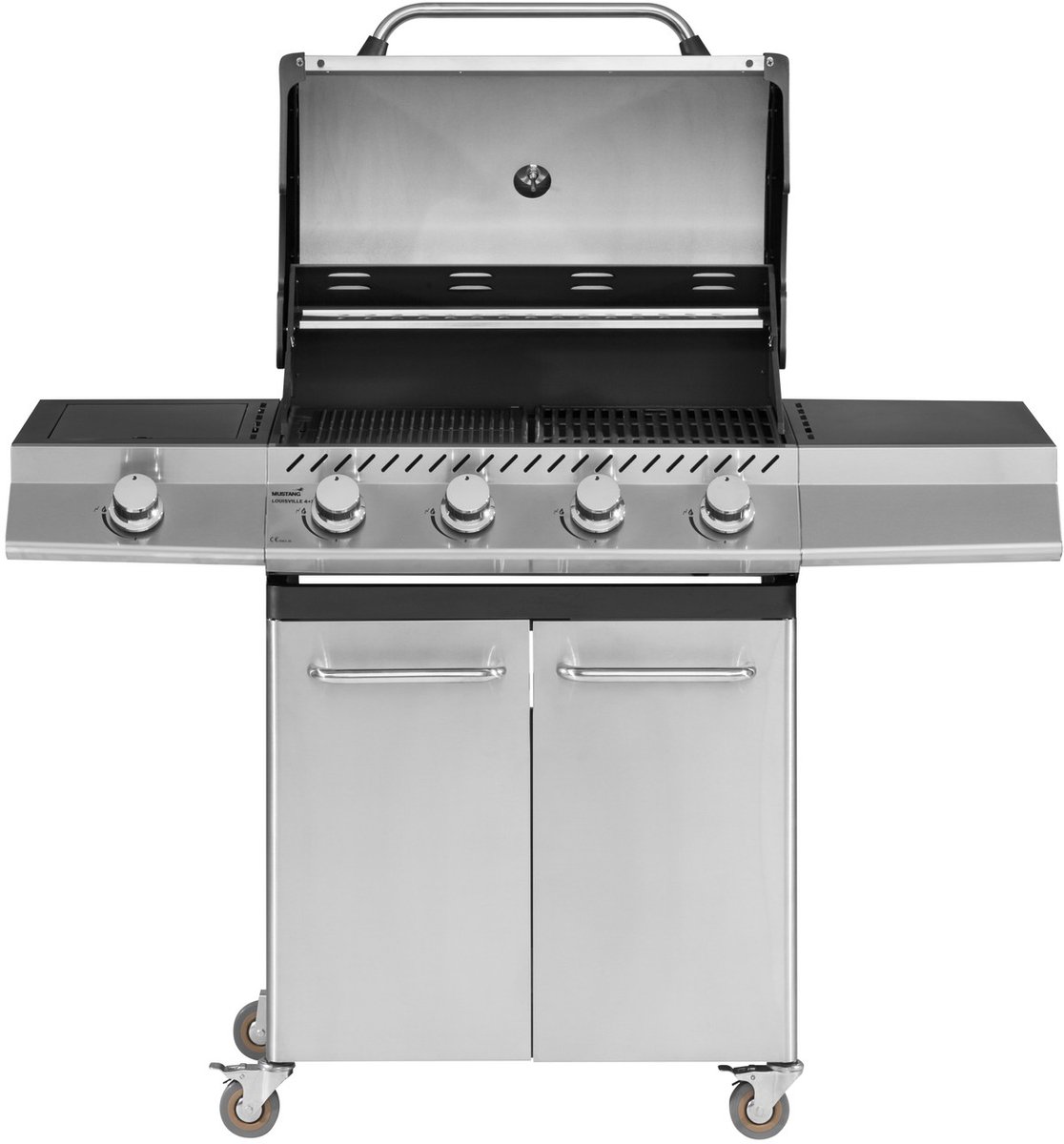 Mustang Gasbarbecue Louisville 4+1 – RVS met 4 Branders en Zijbrander – 16 kW | Luxe Buitenkeuken