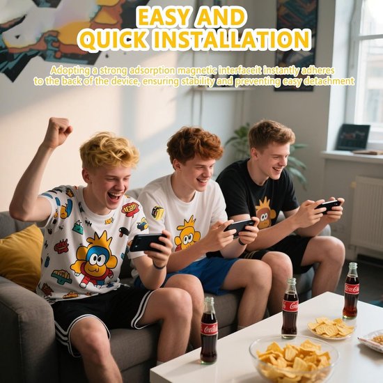 Smartphone Koeler - Telefoon Radiator - Mobiel Koelen - Magnetische Bevestiging - 54x69.5x44mm - Geel van Merkloos — afbeelding 5