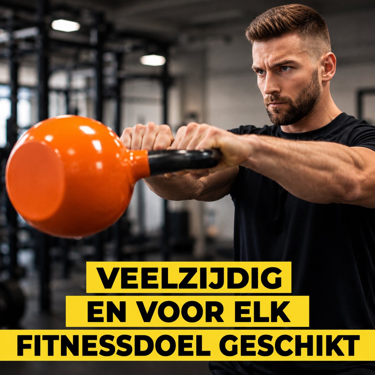 Xtreme Fitness Kettlebell Vinyl 16kg - Vinyl Kettlebell voor Krachttraining - Ergonomische & Brede Handgreep - Gewichten - Geschikt voor CrossFit & Fitness - Conditietraining - Fitness gewichten – foto 2