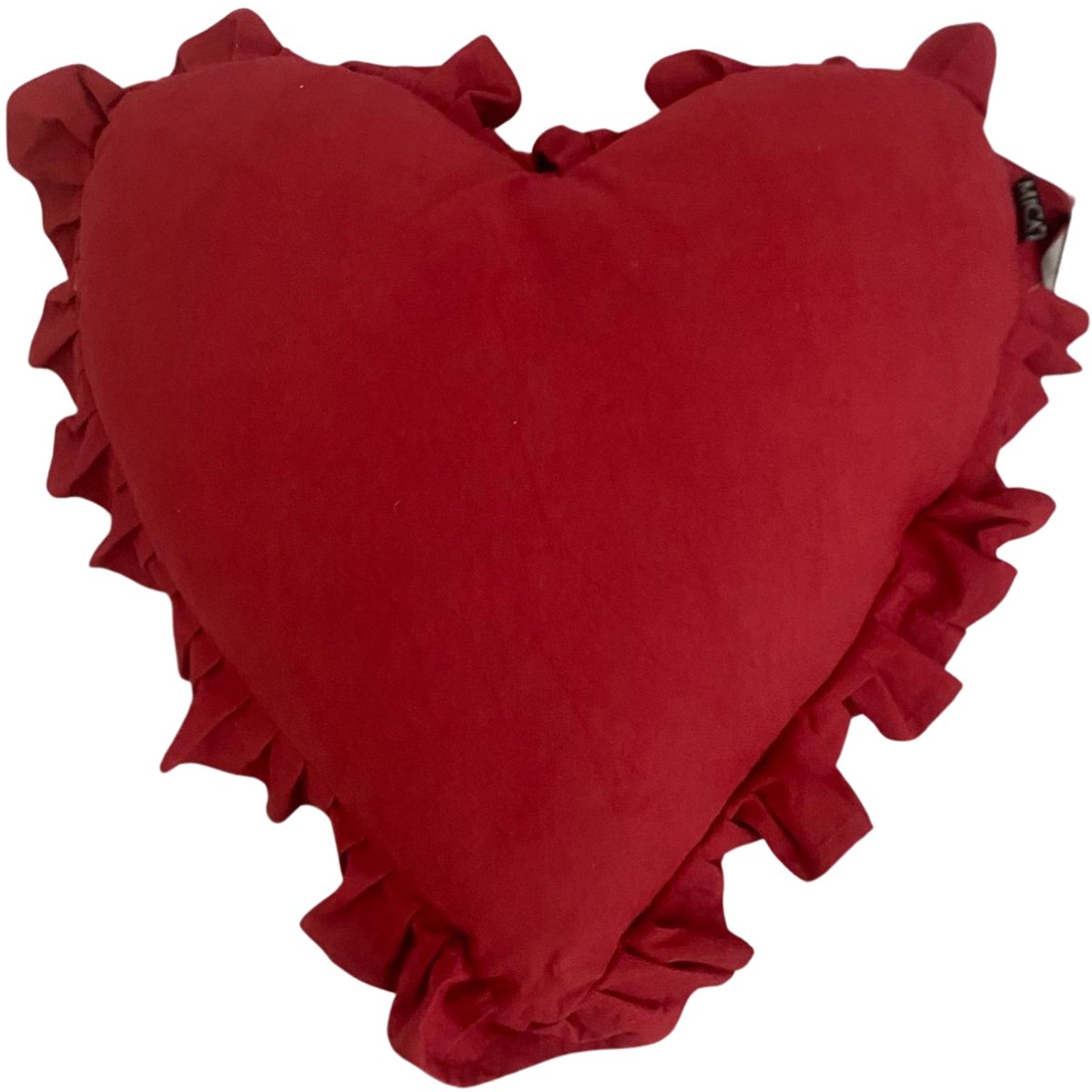 Mica Sierkussen Hart Rood 50x45x10 cm – Decoratief Hartvormig Kussen – Zacht & Romantisch