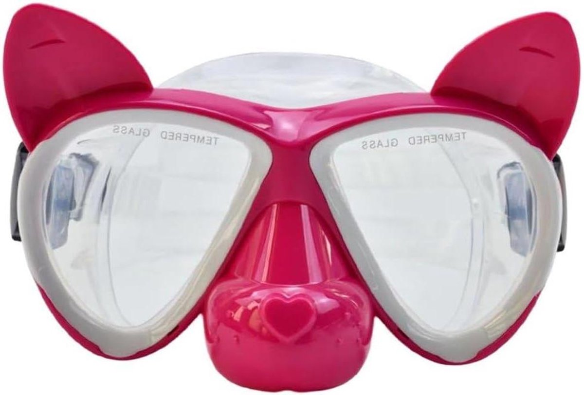 Kinder Duikmasker - Snorkelbril Zwembril - Onderwater Ontdekken - Dubbel Waterdicht - 10 cm x 15 cm - Roze