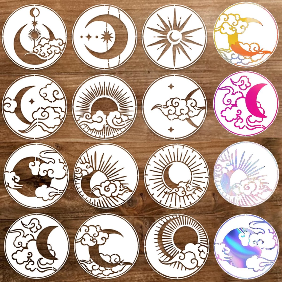 aladdien - Starry Sky Sjablonen - Herbruikbare Sjablonen voor Schilderen - Creatief en Educatief - Voor Kinderen - Schilderen en Knutselen - 12 Stuk...
