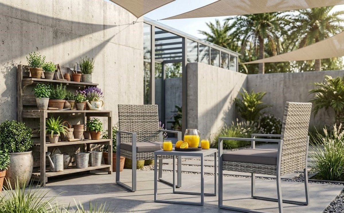 Luxe Loungeset – Weerbestendig – Grijs – Industrohome