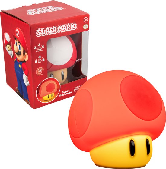 Super Mario Super Mushroom siliconen lampje van Paladone van super-mario — afbeelding 3