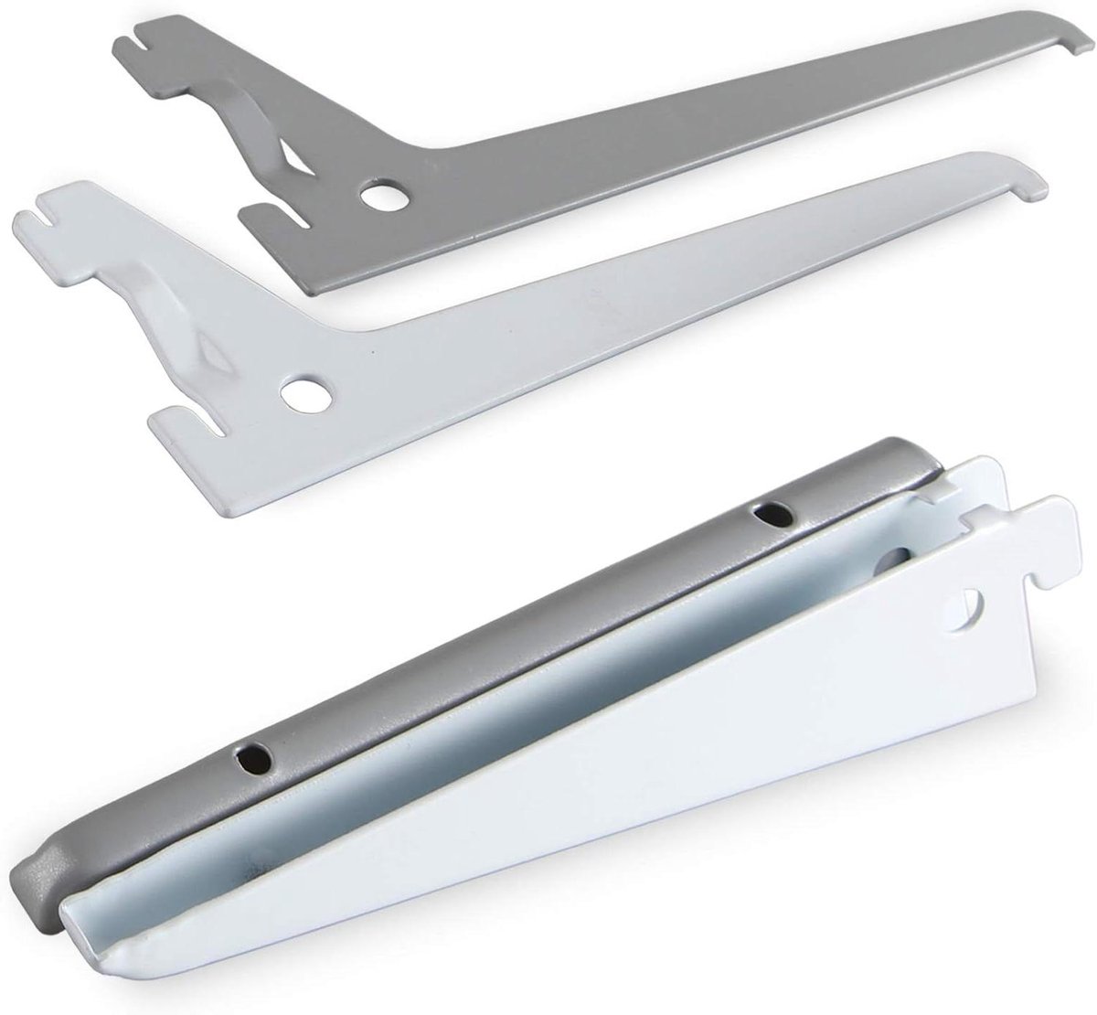 Plankdragers - Muursteunen - Planken Ophangen - Duurzame Poedercoating - 250mm - Wit