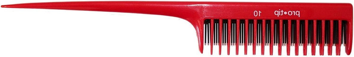 Kappers Kam - Staartkam Styling - Haar Opsteken - Uniek Dubbel Ontwerp - 208 mm - Rood