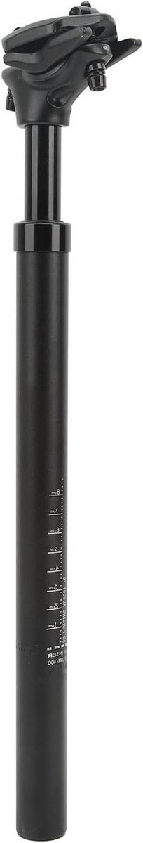 Fietszadelpen - Verende Zadelpen - Comfortabel Fietsen - In Hoogte Verstelbaar - 400 mm - Zwart
