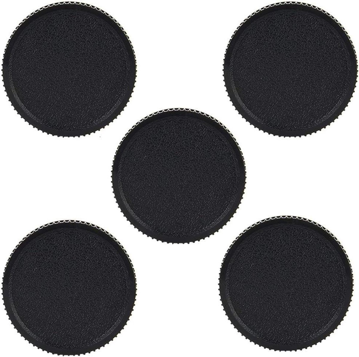 Achterste Lensdoppen - Lens Covers - Lens Beschermen - Precisie Ontwerp - 5 stuks - Zwart
