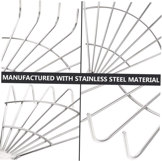 Tuinrakel Bladhark - Hark Grondhark - Bladeren Verzamelen - Roestvrijstaal Constructie - 3.2 cm - Zilver — afbeelding 4