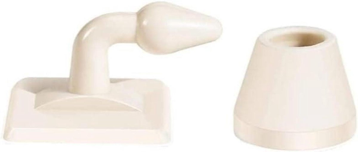 Magnetische Deurstopper - Deurhouder Deurvanger - Deuren Open Houden - Sterk Magneet RVS - N.v.t. - Beige
