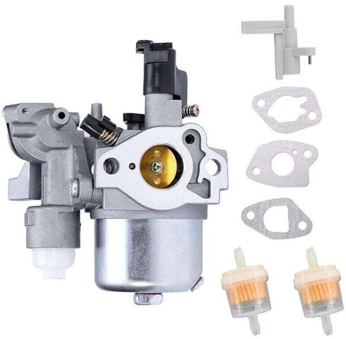 Vervangingsonderdelen geschikt voor de carburateur van Subaru Robin EX13, EX17, XU, EX17D, SP17 en SP170 motoren. De carburateur geschikt voor de EX170 wordt geleverd geschikt geschikt voor drie kleine pakkingen.