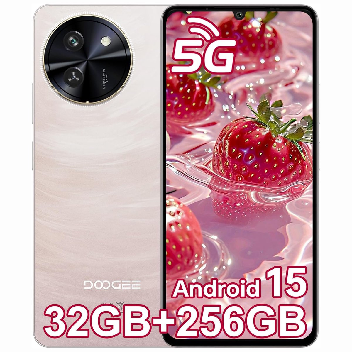 Smartphone DOOGEE Note 59 Pro - 32GB RAM - 256GB ROM - 6,75inch 120Hz - Android 15 - 6250 mAh - AI Camera - NFC, GPS - DOOGEE Mobiele Telefoon 5G - Goud