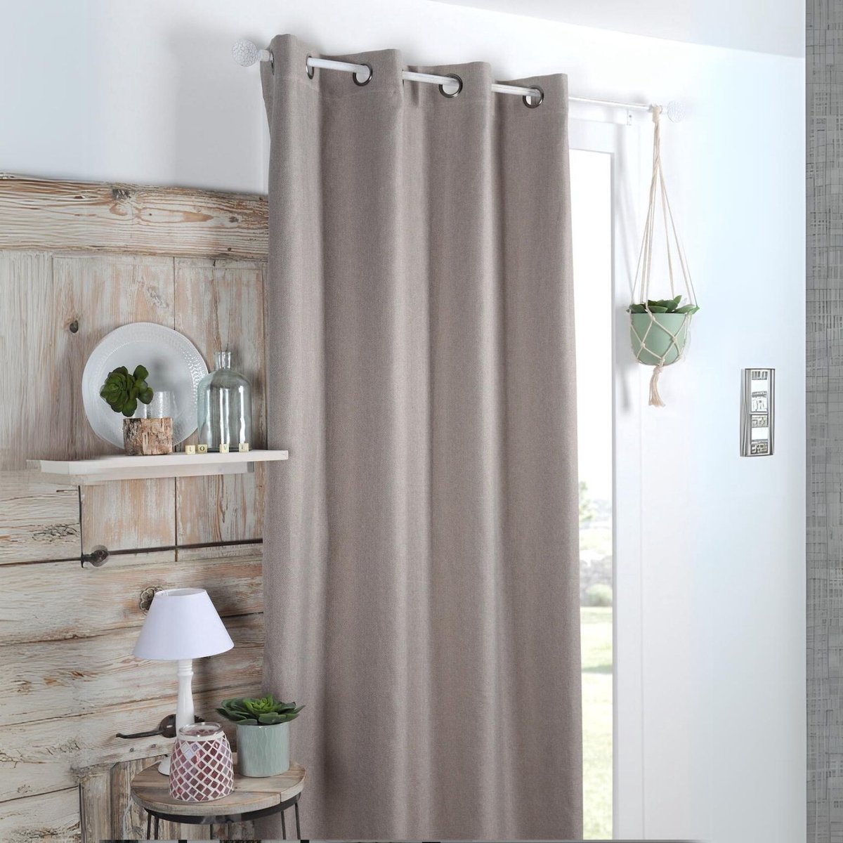 STOF Copenhague Verduisterend Gordijn - 140 x 260 cm - 100% Polyester - Beige