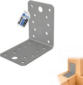 GeZu Impex Hoekverbinder 90 x 90 x 65 x 2,5 mm | 90° set van 18 Gegalvaniseerd balkverbinding hoekijzers