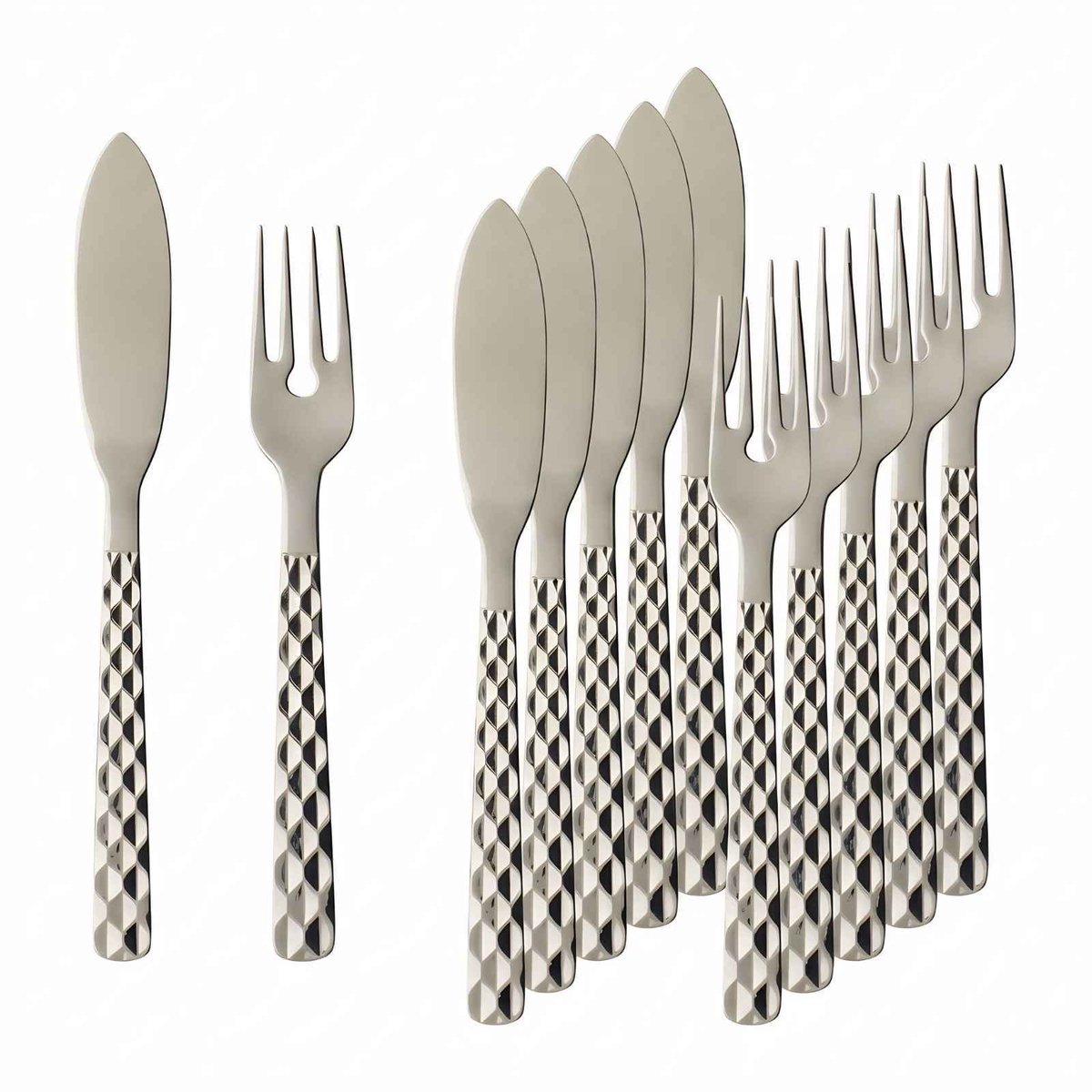 Fischbesteck Boston Set van 6