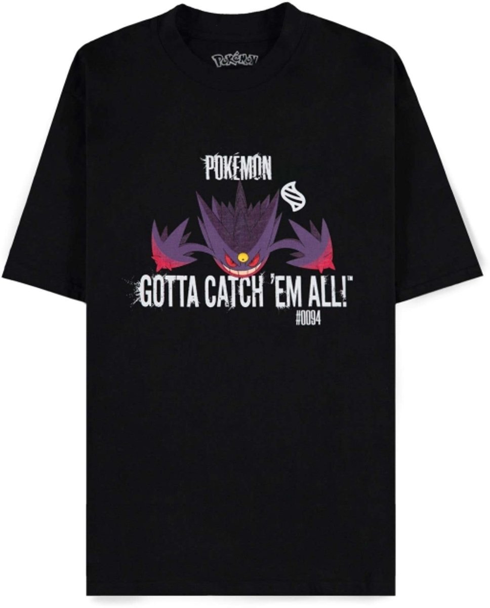 Pokémon - Mega Gengar Unisex Tshirt - M - Zwart
