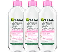 Garnier SkinActive - Micellair Reinigingswater voor de Gevoelige Huid - 3 x 400ml - Voordeelverpakking Micellair Water