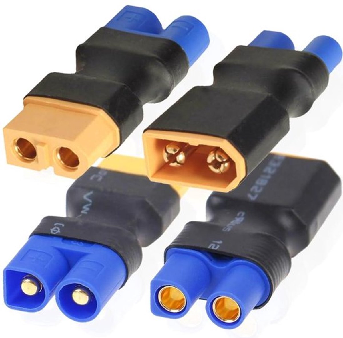 XT60 naar EC3-adapter voor RC FPV drone en oplader (4 stuks)