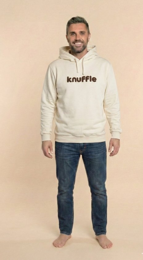 Knuffle Classic Hoodie® | Van het bekende Nederlandse merk Knuffle® | Linda: "De perfecte hoodie voor jouw kind! Stijlvol en comfortabel" | Duurzaam geproduceerd in Portugal | Voor jongens en meisjes | In 4 kleuren, dit is maat 122-128, kleur Wit