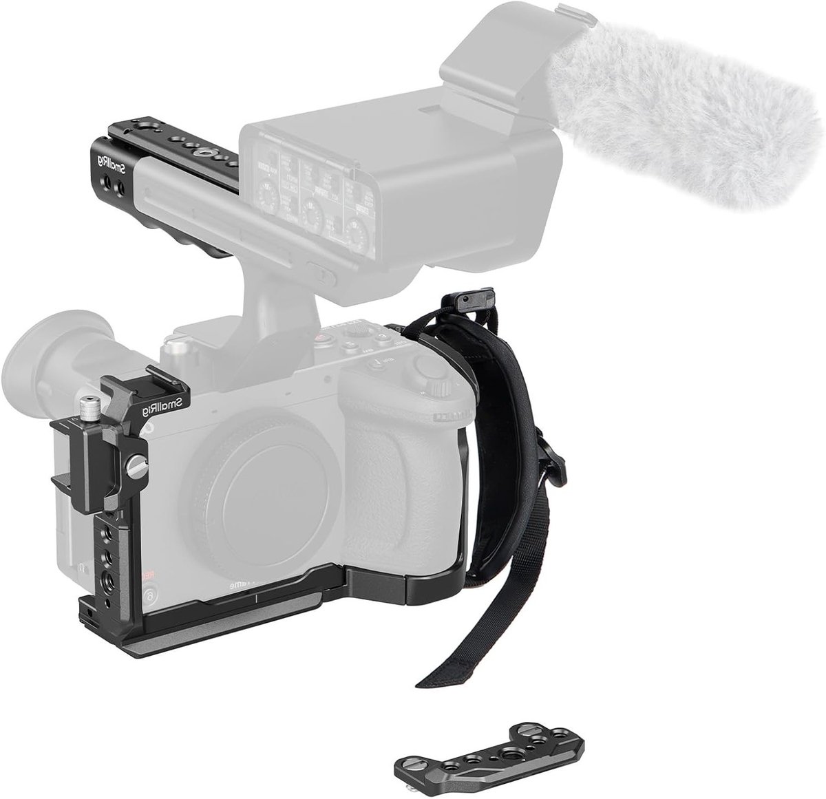 Quick Release Camera Cage Kit voor Sony met XLR Handgreep, HDMI Kabelklem en Arca QR Plate - Ideaal voor Filmmakers en Vloggers
