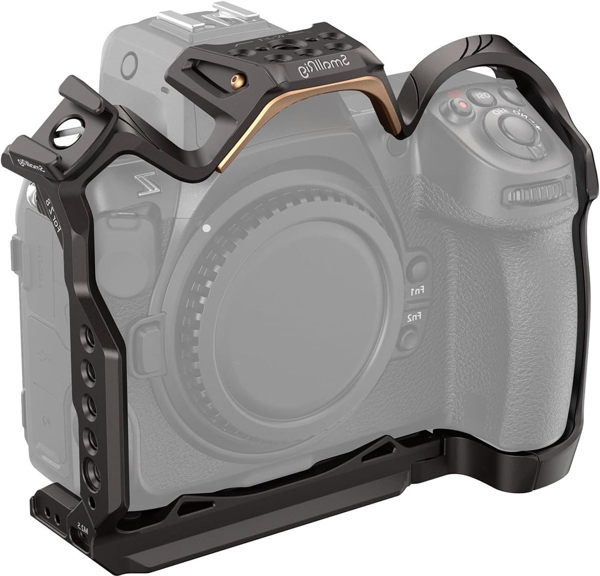 Aluminium Camera Cage voor Nikon Z8 met Snelle Bevestiging, Koudschuh voor Microfoon en Licht, Duurzaam Ontwerp en Volledige Bescherming - 4316