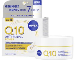NIVEA Q10 Power Anti-Rimpel Dagcrème voor Vrouwen - Moisturizer - SPF 15 - Alle huidtypen - Crème Met Q10 en creatine - 50 ml