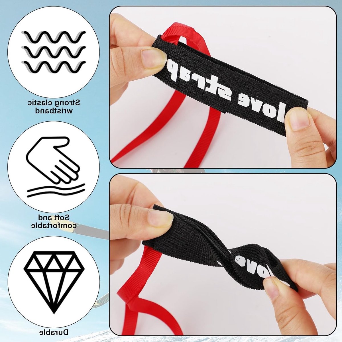 4-delige Ski Handschoenriemen, Polyester Handschoenbanden voor Snowboarden, Ideaal voor Ophangen van Ski Accessoires en Handschoenen