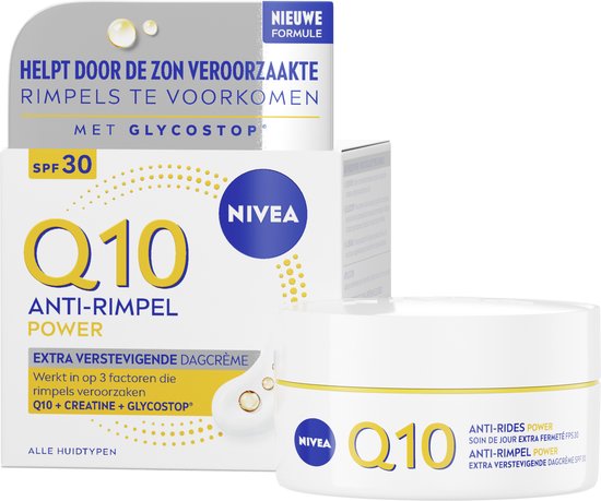NIVEA Q10 POWER Anti-Rimpel Dagcreme voor Vrouwen SPF 30 – Moisturizer – Alle huidtypen – Q10 – Collageen Booster – 50 ml