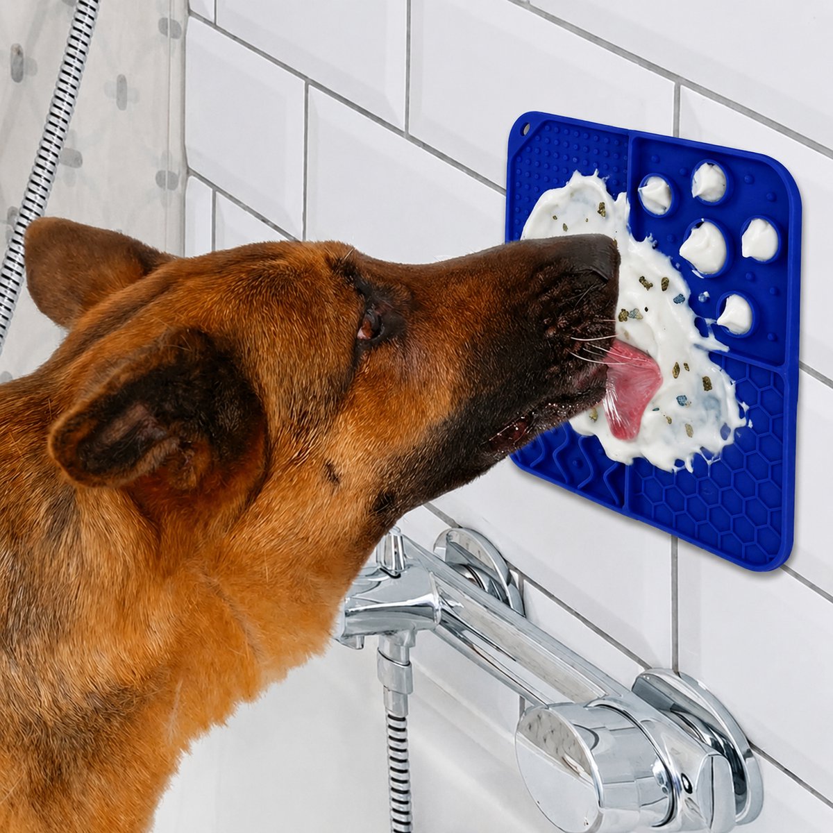 Bol.com Eat Slow Live Longer Likmat – 21 x21 cm - Vierkant – Snuffelmat – Anti-schrok Mat – Slowfeeder – Afleiding – Honden en K... aanbieding