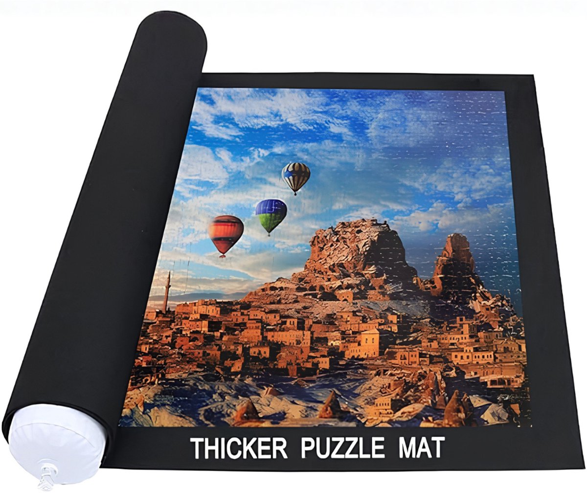 DnA® Puzzelmat - Puzzelmap - Puzzelmat 1000 Stukjes - Puzzelkoffer - Puzzelplaat - Zwart - 66cm x 116cm x 1cm