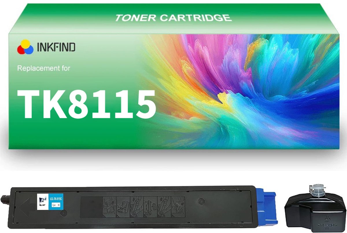 INKFIND TK-8115 Cyaan tonercartridge compatibel met Kyocera TK8115 TK-8115 Cyaan geschikt voor Kyocera ECOSYS M8124cidn/M8130cidn - 1-pack Cyaan