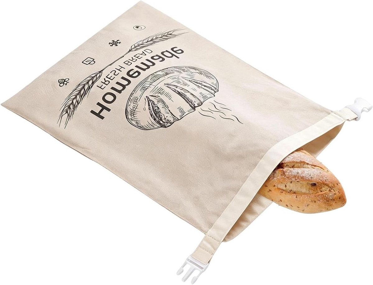 Herbruikbare Broodzakken - Bewaarzakjes Voedsel - Brood Vers Houden - Vochtbehoud Vriezer - 16 x 21 cm - Niet gespecificeerd