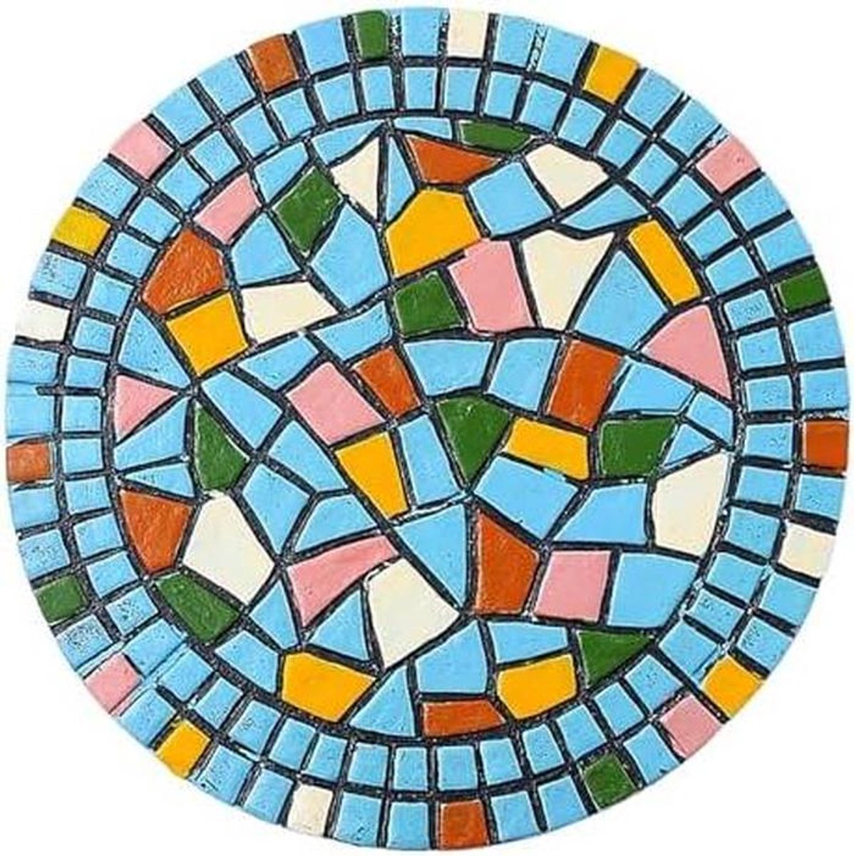 Mozaïek stapstenen - Tuinpad tegels - Buiten Decoratie - Antislip ontwerp - 30-38 cm - Blauw