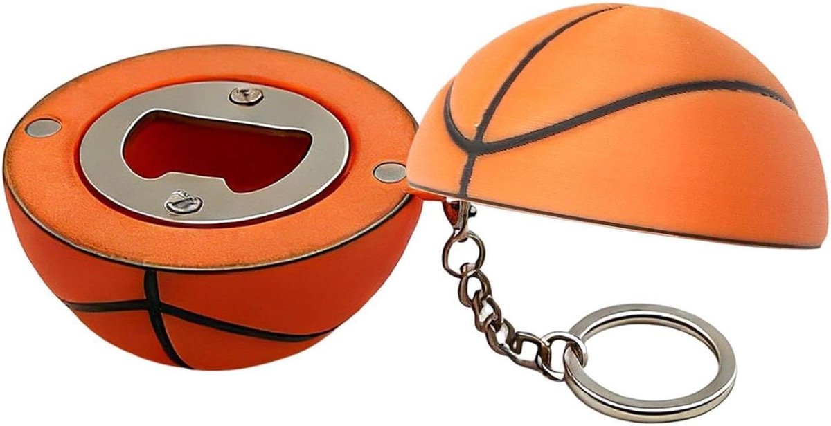 Magnetische Flesopener - Koelkast Magneet - Dranken Openen - Sportbal Ontwerp - 6.8 cm - Basketbal