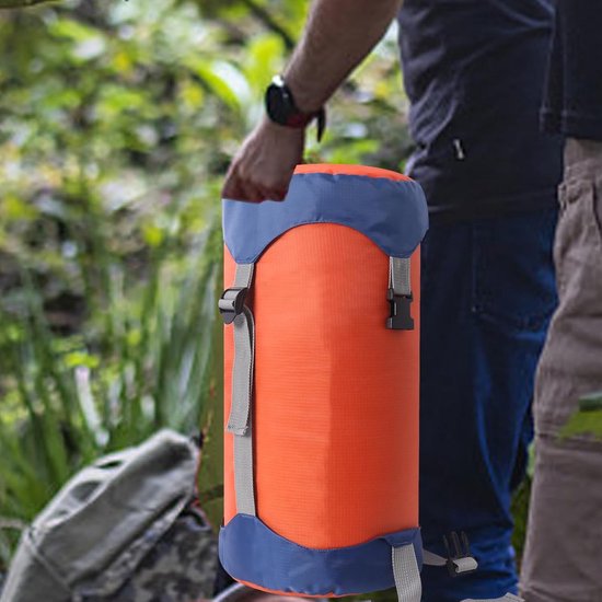 Opbergzak Compressie - Kledingzak - Kamperen Reizen - Waterafstotend Materiaal - 15L Capaciteit - Oranje — afbeelding 4