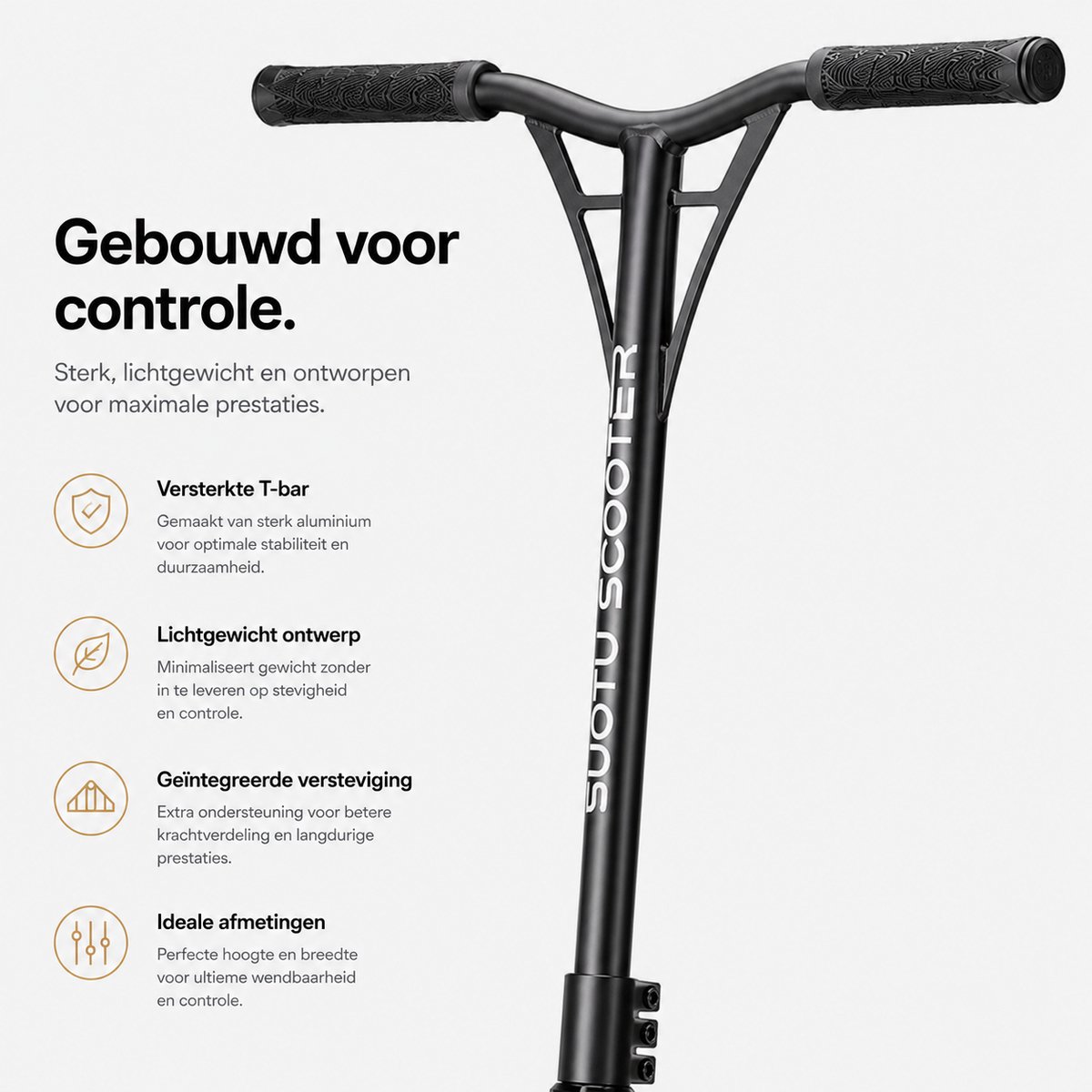 Suotu Stuntstep - Step - Kinderstep - Speelgoed Jongens/Meisjes - ABEC-7 - Aluminium -Champagne — afbeelding 6