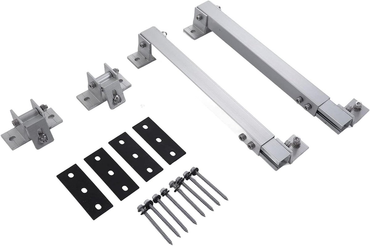 Zonnepaneel Montagebeugel - Verstelbare Standaard - Energie Opwekken - Hoek Aanpasbaar - 55 x 16 x 7 cm - Zilver