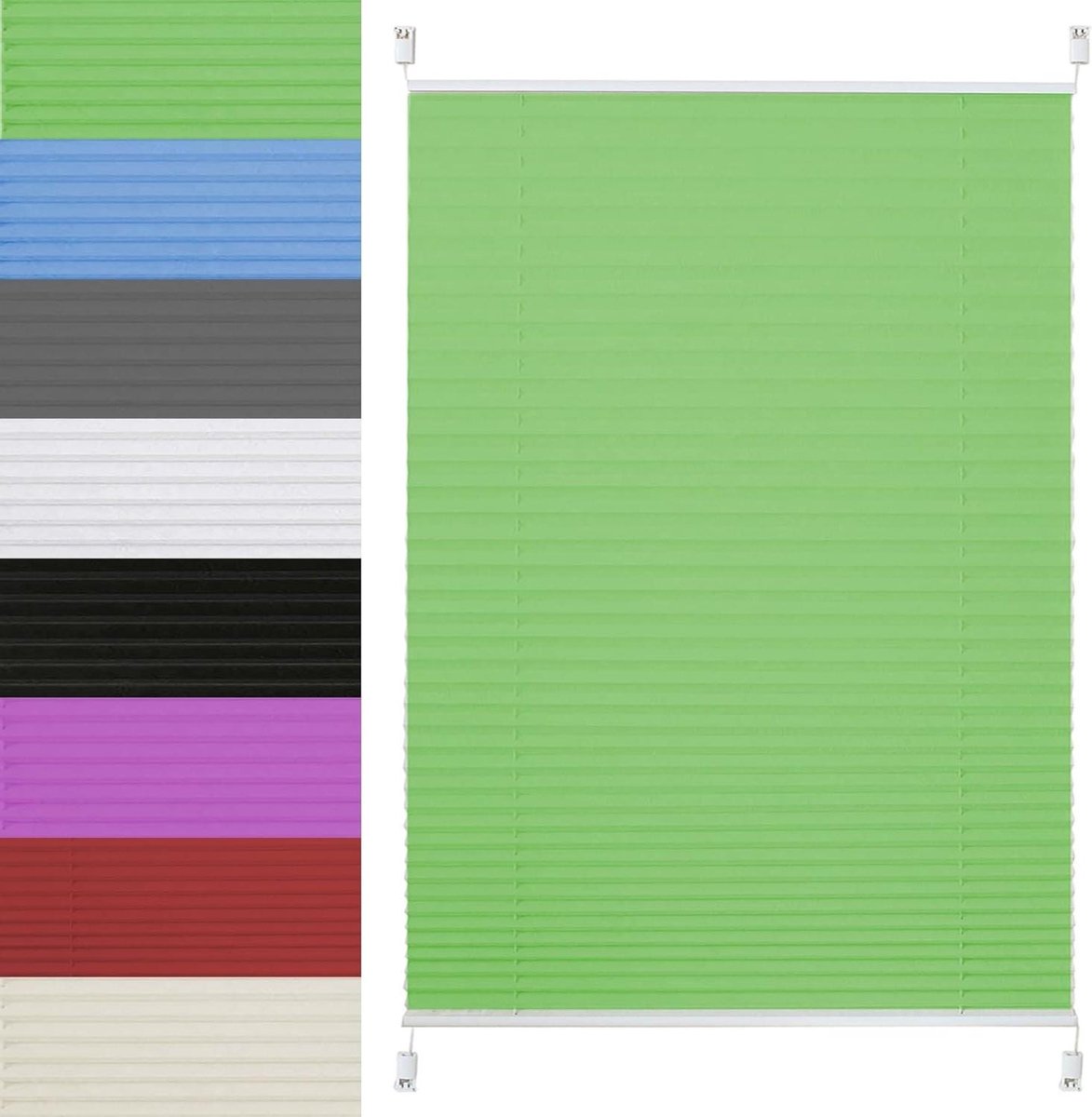 Geplooide Jaloezieën - Vouwgordijn Gordijn - Raam Decoratie - Eenvoudige Montage - 30 x 18