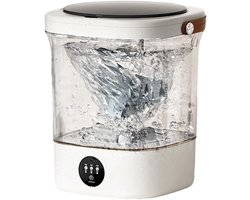 Mini Wasmachine - Compacte Wasmachine - Ondergoed Wassen - Hygiënesysteem Twee Zones - 12 Liter - Wit
