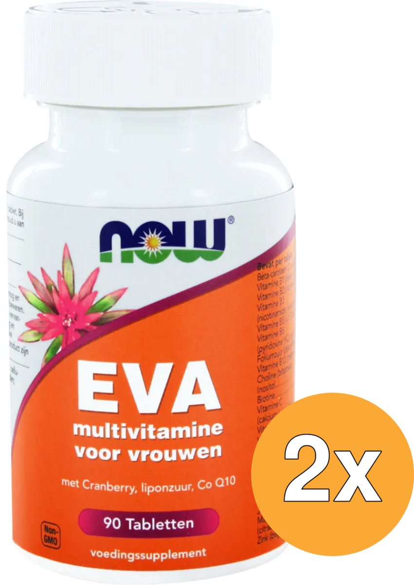 2x Now Eva multivitamine voor vrouwen (90 tabletten)
