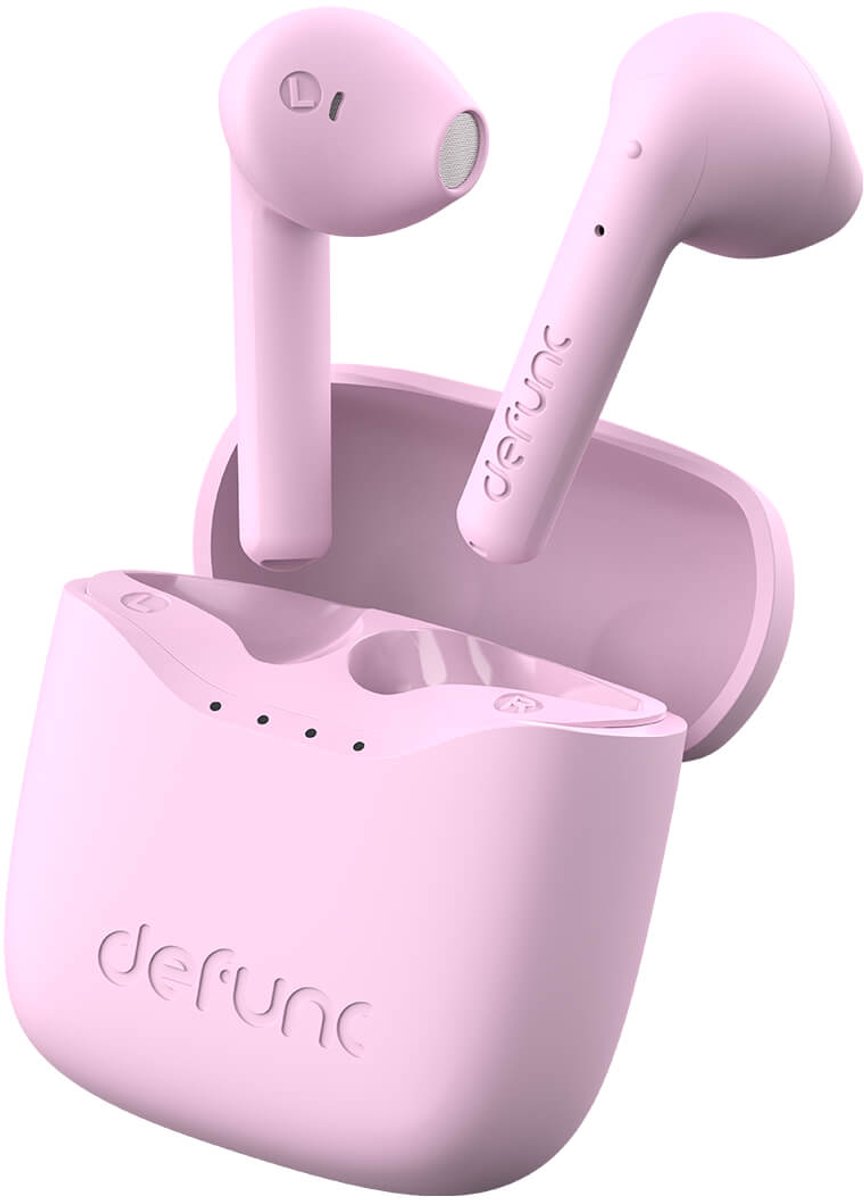 Defunc True Lite II Draadloze Oordopjes – Roze – Bluetooth Earbuds – Comfort Fit – AI App Ondersteuning