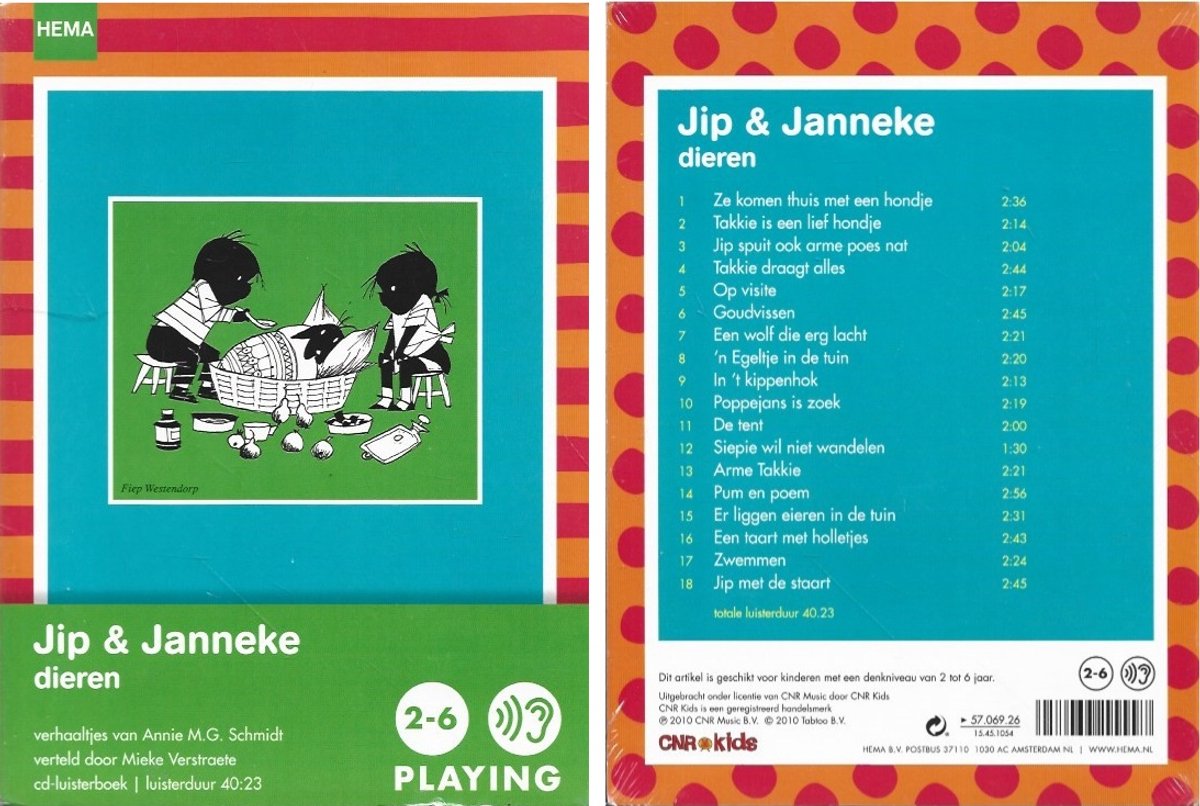 Jip & Janneke dieren - CD Luisterboek