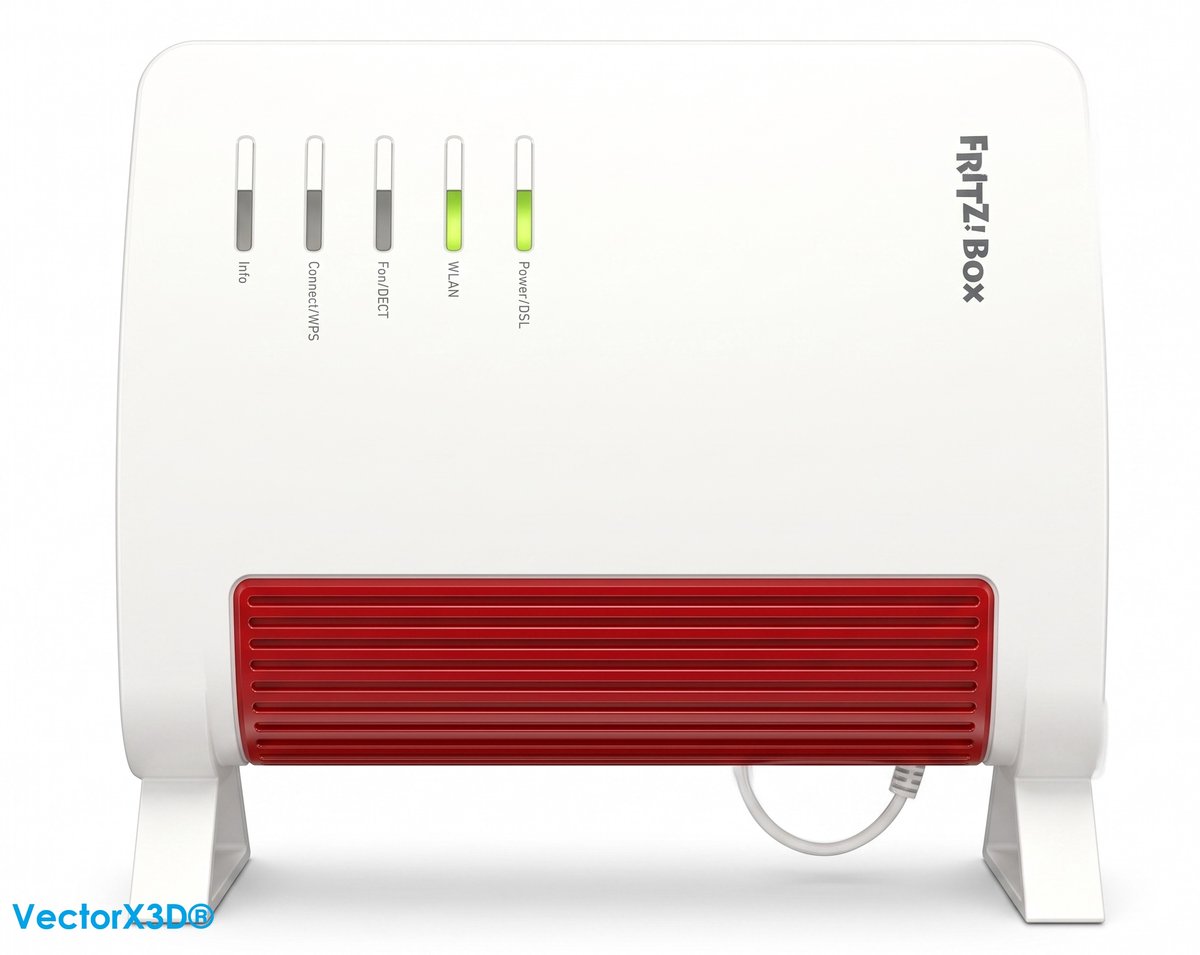 Houder geschikt voor de FRITZ!Box 7690 Alles-in-een Modem en Router Tafel Standaard | Stevige Kwaliteit Beugels - VectorX3D®