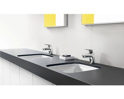 hansgrohe Logis - Wastafelmengkraan - Ééngreeps bediening - CoolStart energiebesparend - Met trekwaste - 70mm - Chroom