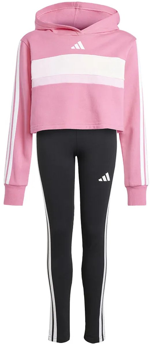 Adidas Seasonal Essentials Tiberio 3 Stripes Fleece Leggings Trainingspak 14-15 Years Meisje Roze
